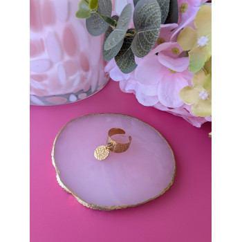 Bague martelée, pendentif.