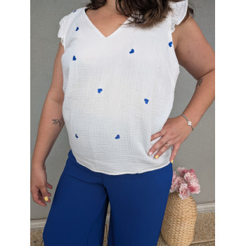 Top gaze de coton grande...