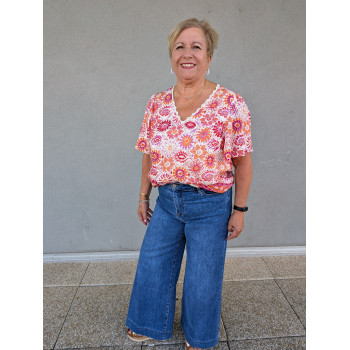 Blouse colorée grande taille.