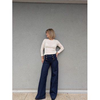 Jean brut coupe wide.