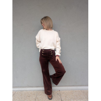 Pantalon en velours côtelé.