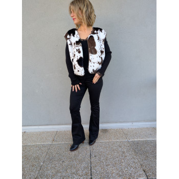 Pantalon noir flare.