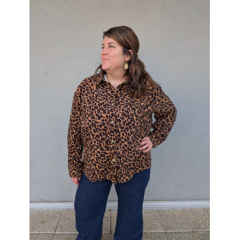 Veste/chemise léopard.