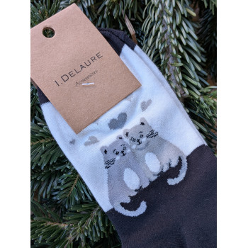 Chaussettes noir avec des...