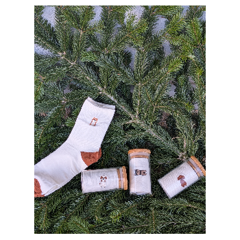 Chaussette détaille animaux.