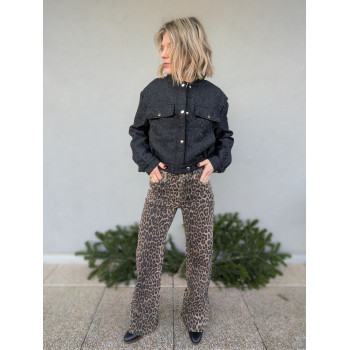 Jean motif léopard.