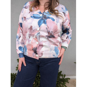 Pull fleuri grande taille.