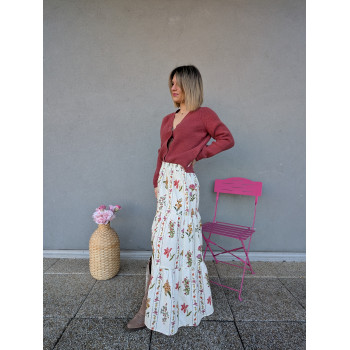 Jupe longue fleurie.