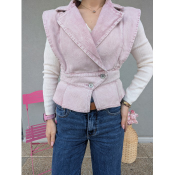 Veste en jean rose –...