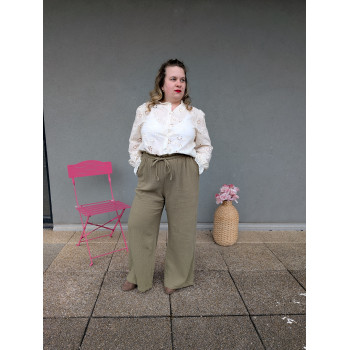 Pantalon fluide naturel...