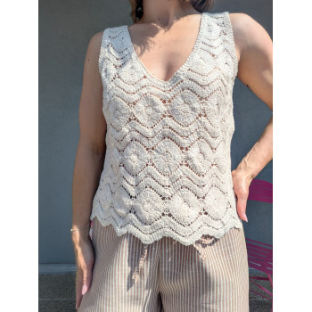 Top Crochet Bohème Chic.